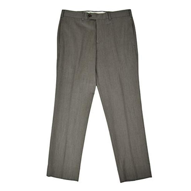 Brooks Brothers Mens Mushroom Gray Regent Fit Flat Front Pants Sz 35W 32L 5478-7